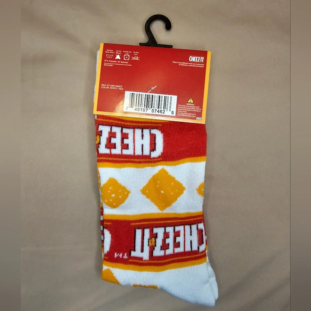 Unisex Adult Cheez-It Socks NEW